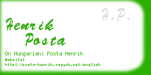 henrik posta business card
